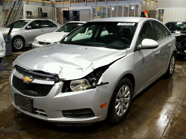 1G1PF5S91B7186155 - 2011 CHEVROLET CRUZE LT GRAY photo 2