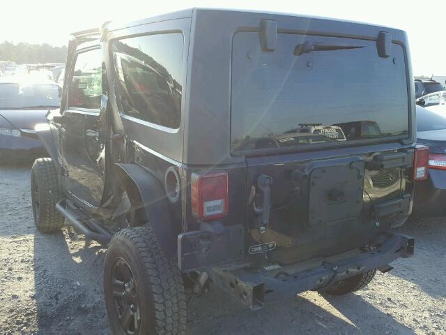 1C4AJWAG7EL259459 - 2014 JEEP WRANGLER S BLACK photo 3