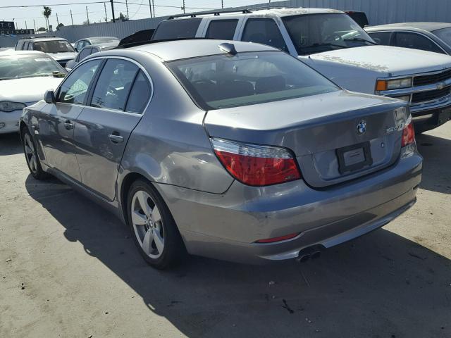 WBANV13508CZ53125 - 2008 BMW 528 XI CHARCOAL photo 3