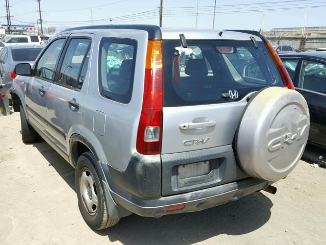 JHLRD68484C012779 - 2004 HONDA CR-V LX SILVER photo 3