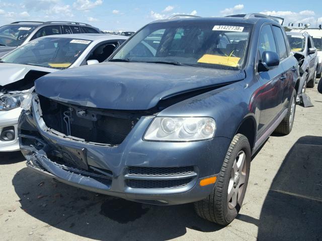 WVGZE77L77D002487 - 2007 VOLKSWAGEN TOUAREG V6 BLUE photo 2