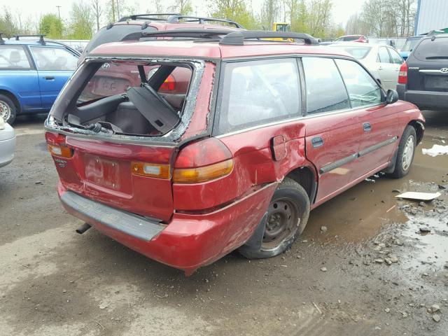 4S3BK6355S7334922 - 1995 SUBARU LEGACY L/O RED photo 4