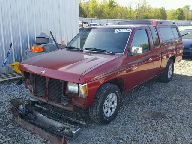 1N6SD16S4VC378207 - 1997 NISSAN TRUCK KING RED photo 2
