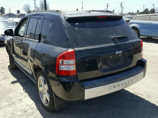 1J8FT57W27D100671 - 2007 JEEP COMPASS LI BLACK photo 3