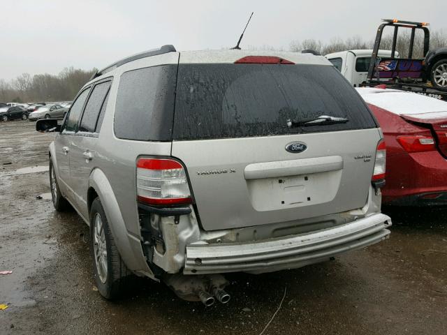 1FMDK06W88GA28781 - 2008 FORD TAURUS X L SILVER photo 3