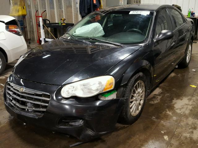 1C3EL46X95N664336 - 2005 CHRYSLER SEBRING BLACK photo 2