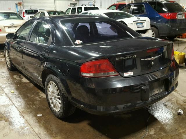 1C3EL46X95N664336 - 2005 CHRYSLER SEBRING BLACK photo 3