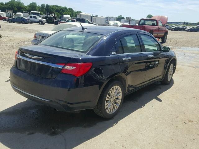 1C3CCBCB0CN107039 - 2012 CHRYSLER 200 LIMITE BLUE photo 4