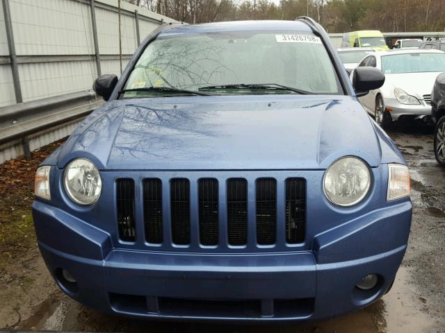 1J8FF47W47D278485 - 2007 JEEP COMPASS BLUE photo 9