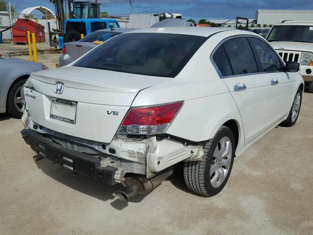 1HGCP36868A047810 - 2008 HONDA ACCORD EXL WHITE photo 4