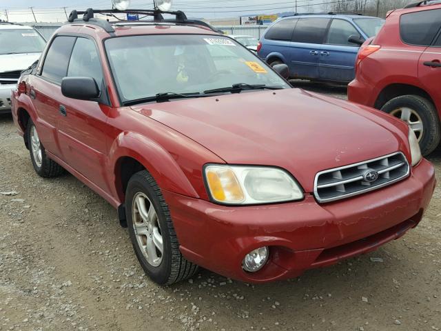 4S4BT62C456104047 - 2005 SUBARU BAJA SPORT RED photo 1