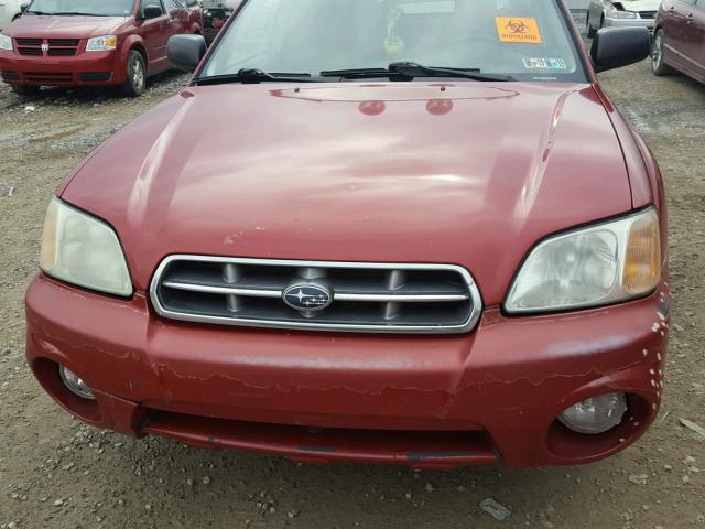 4S4BT62C456104047 - 2005 SUBARU BAJA SPORT RED photo 7