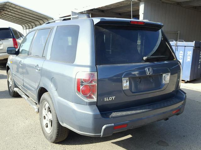 5FNYF28506B035872 - 2006 HONDA PILOT EX BLUE photo 3