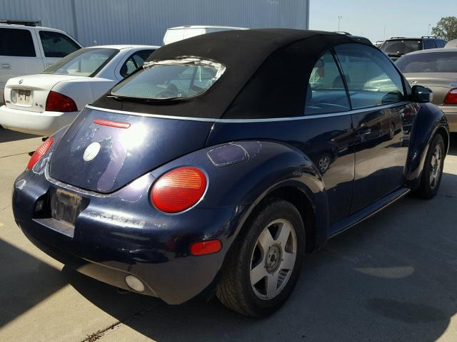 3VWCK21Y93M304529 - 2003 VOLKSWAGEN NEW BEETLE 蓝色 照片 4
