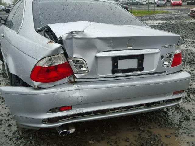 WBABN53411JU34569 - 2001 BMW 330 CI SILVER photo 9
