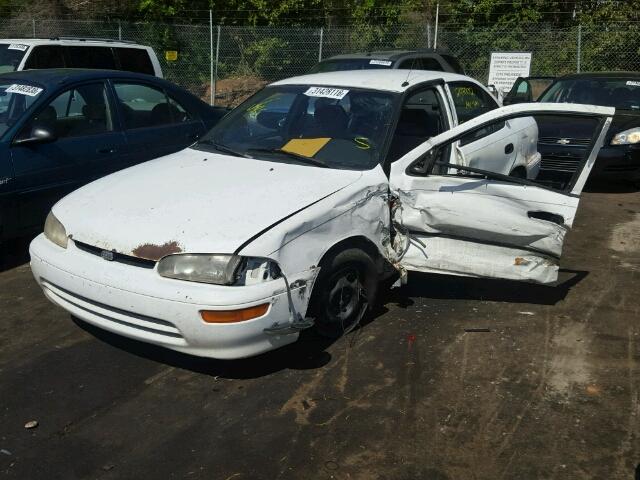 1Y1SK5262VZ437241 - 1997 GEO PRIZM WHITE photo 2