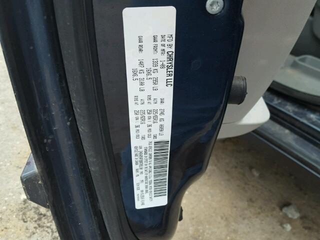 2A8HR54P98R709100 - 2008 CHRYSLER TOWN & COU BLUE photo 10