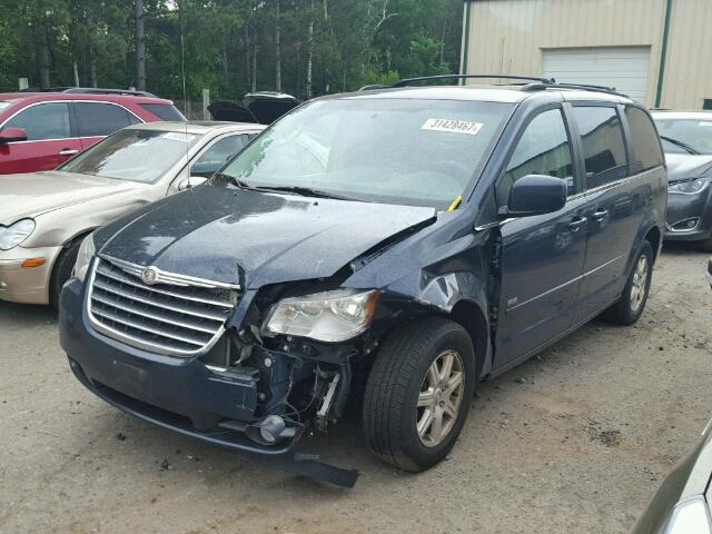 2A8HR54P98R709100 - 2008 CHRYSLER TOWN & COU BLUE photo 2