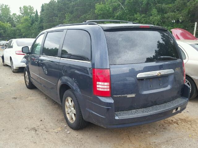 2A8HR54P98R709100 - 2008 CHRYSLER TOWN & COU BLUE photo 3