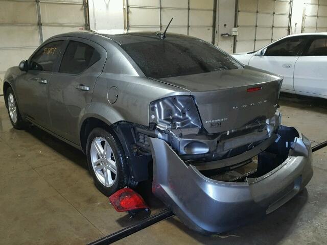 1C3CDZCB7CN188370 - 2012 DODGE AVENGER GRAY photo 3