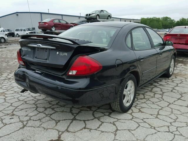 1FAHP56S71A268551 - 2001 FORD TAURUS SEL BLACK photo 4