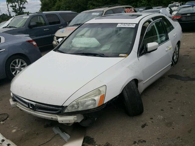 1HGCM66807A054292 - 2007 HONDA ACCORD EX WHITE photo 2