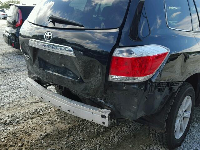 5TDZA3EH6DS038954 - 2013 TOYOTA HIGHLANDER BLACK photo 9