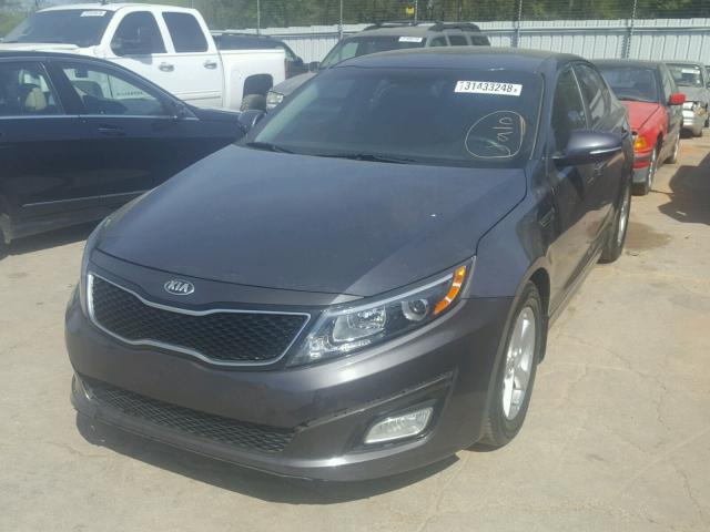 5XXGM4A77FG438592 - 2015 KIA OPTIMA LX GRAY photo 2