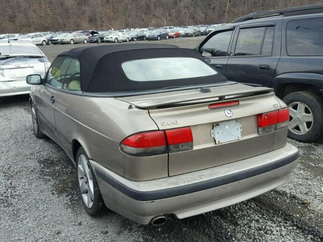 YS3DF78K527007396 - 2002 SAAB 9-3 SE TAN photo 3