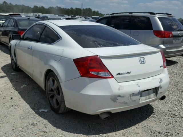 1HGCS2B81CA001275 - 2012 HONDA ACCORD EXL WHITE photo 3