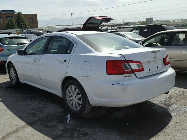 4A32B2FF1CE023396 - 2012 MITSUBISHI GALANT FE WHITE photo 3