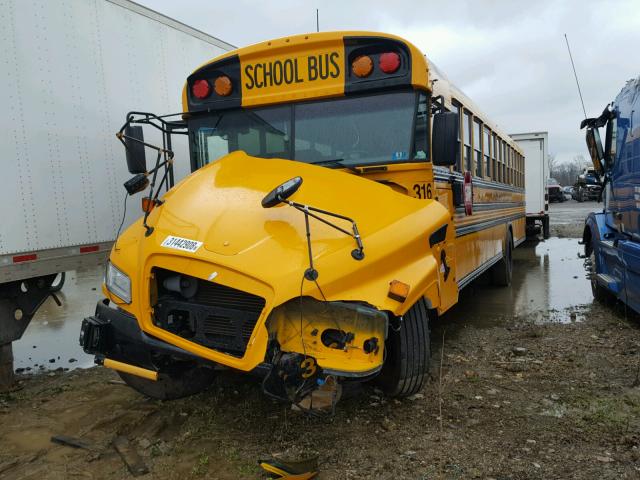 1BAKJCPA7GF323243 - 2016 BLUE BIRD SCHOOL BUS YELLOW photo 2