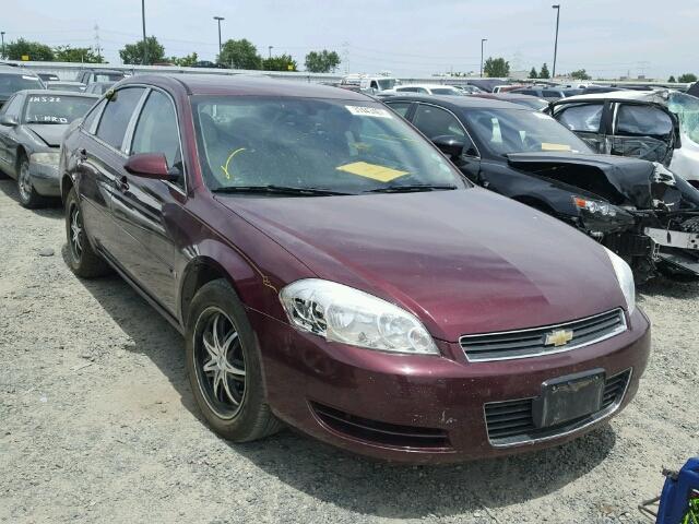 2G1WT58N179266909 - 2007 CHEVROLET IMPALA LT BURGUNDY photo 1