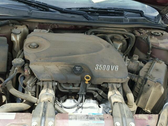 2G1WT58N179266909 - 2007 CHEVROLET IMPALA LT BURGUNDY photo 7