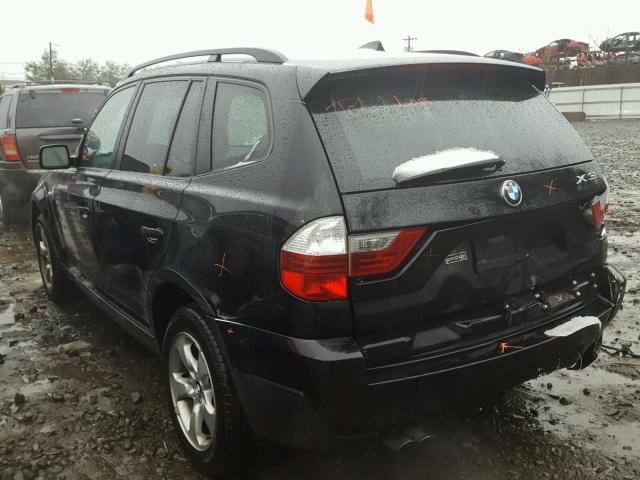 WBXPC93488WJ21590 - 2008 BMW X3 3.0SI BLACK photo 3