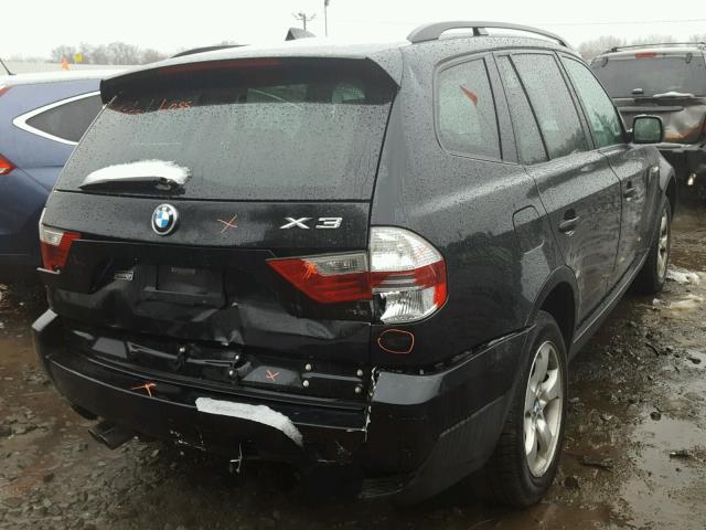 WBXPC93488WJ21590 - 2008 BMW X3 3.0SI BLACK photo 4