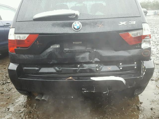 WBXPC93488WJ21590 - 2008 BMW X3 3.0SI BLACK photo 9