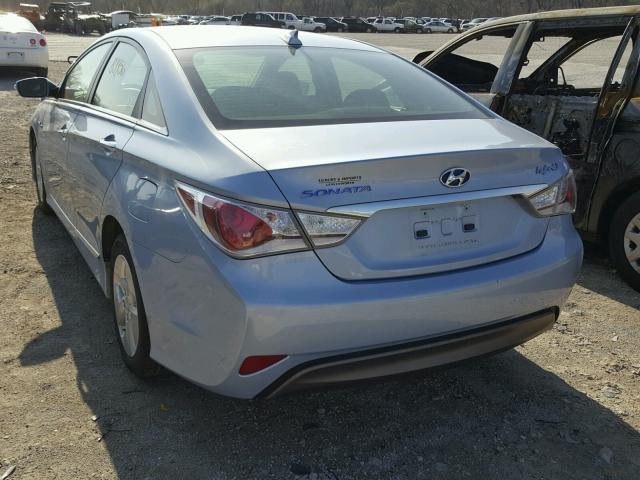 KMHEC4A49CA060536 - 2012 HYUNDAI SONATA HYB BLUE photo 3