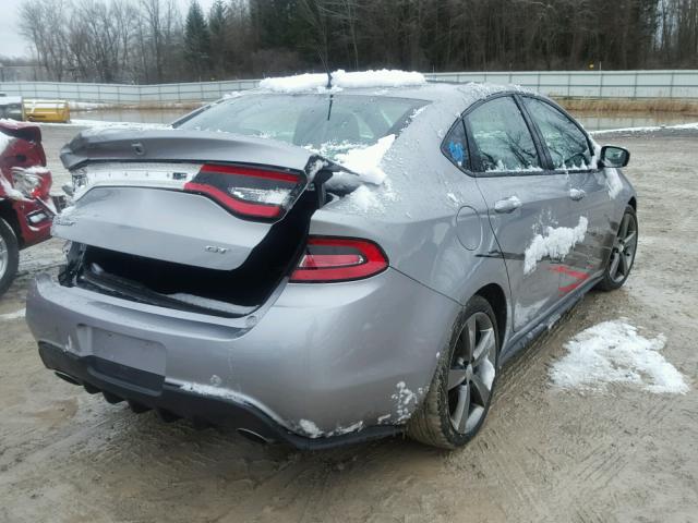 1C3CDFEB8FD181692 - 2015 DODGE DART GT GRAY photo 4