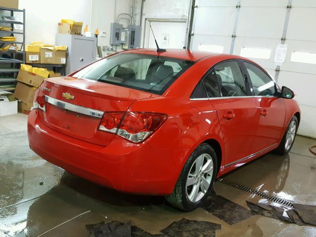 1G1P75SZ7E7259207 - 2014 CHEVROLET CRUZE RED photo 4