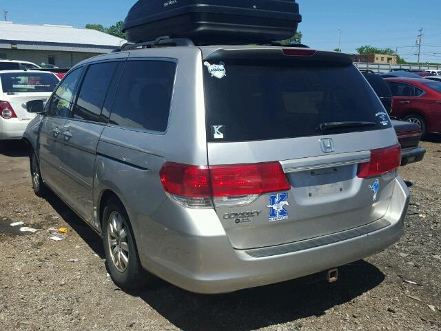 5FNRL38478B025594 - 2008 HONDA ODYSSEY EX SILVER photo 3