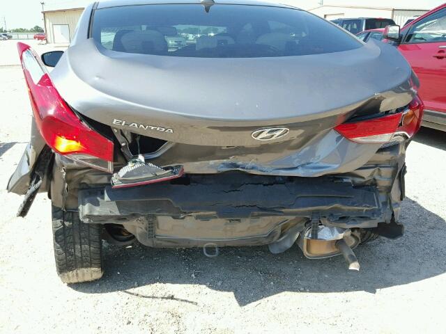 5NPDH4AE4CH079529 - 2012 HYUNDAI ELANTRA GL GRAY photo 9