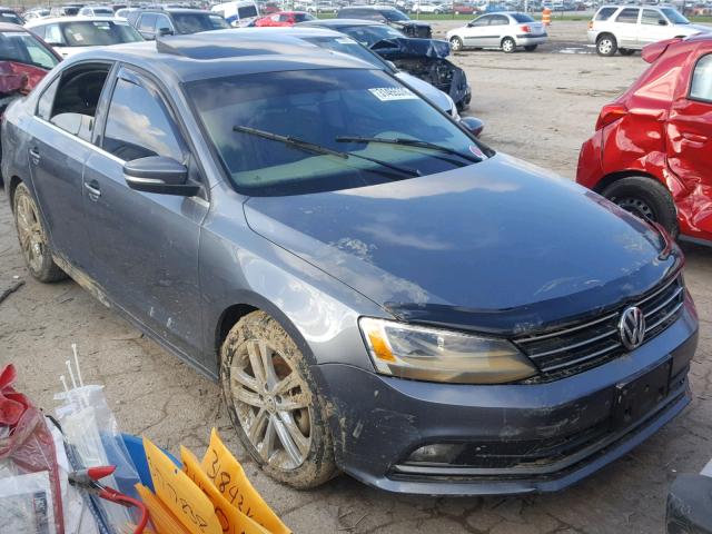 3VWLA7AJ9FM310323 - 2015 VOLKSWAGEN JETTA TDI GRAY photo 1