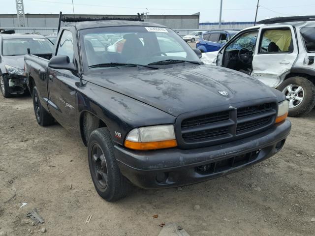 1B7FL26XXYS672407 - 2000 DODGE DAKOTA BLACK photo 1