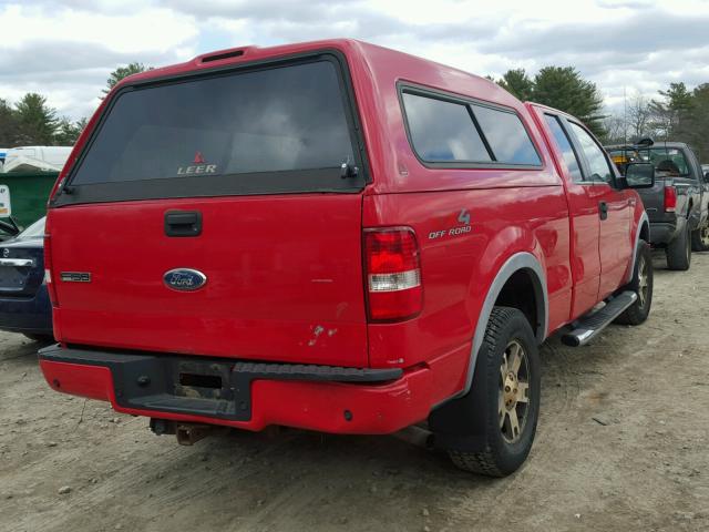 1FTPX14516NB56534 - 2006 FORD F150 RED photo 4