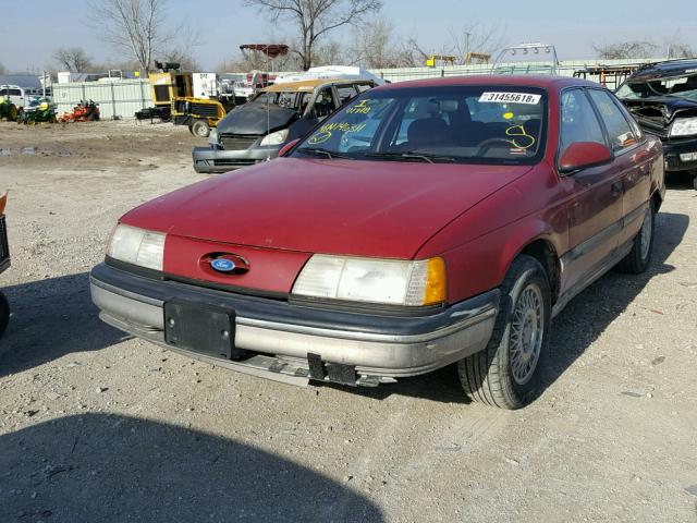 1FACP52U0LG146311 - 1990 FORD TAURUS GL MAROON photo 2