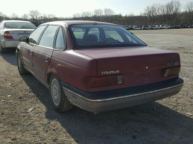 1FACP52U0LG146311 - 1990 FORD TAURUS GL MAROON photo 3