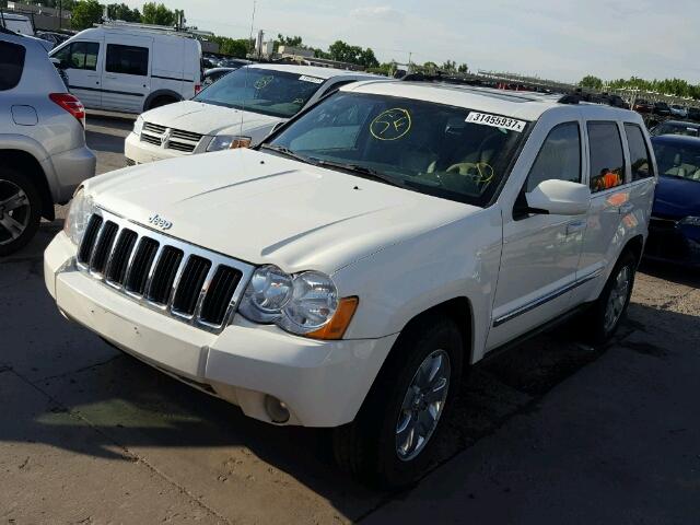 1J8HR58248C212687 - 2008 JEEP GRAND CHER WHITE photo 2