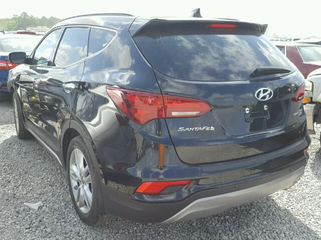 5NMZW4LA0HH051172 - 2017 HYUNDAI SANTA FE S BLACK photo 3