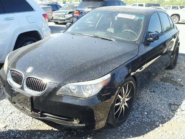 WBANB33535CN67377 - 2005 BMW 545 I BLACK photo 2